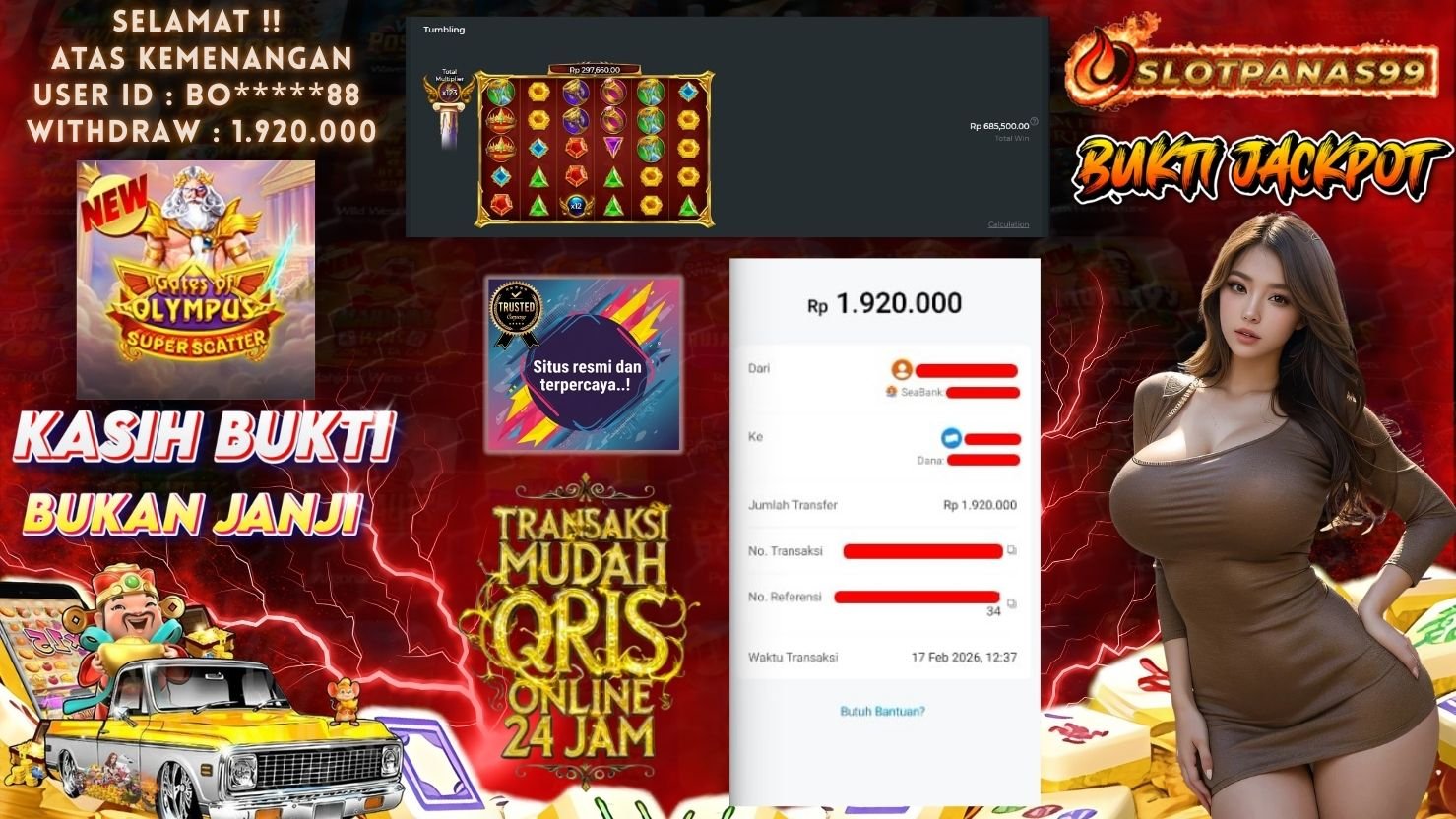 SLOTPANAS99 JACKPOT SLOT GATES OF OLYMPUS SUPER SCATTER